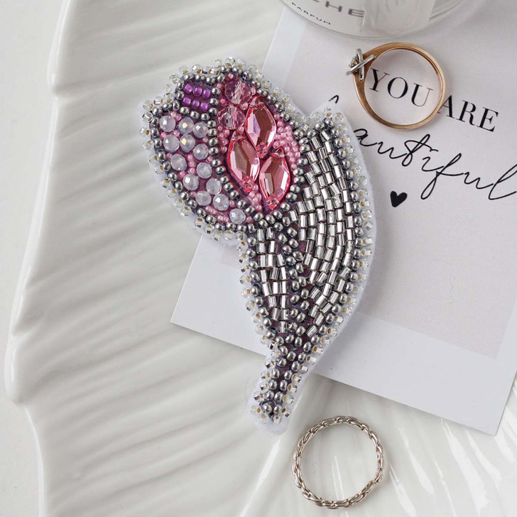 Abris Art Tulip Brooch Bead Embroidery Kit