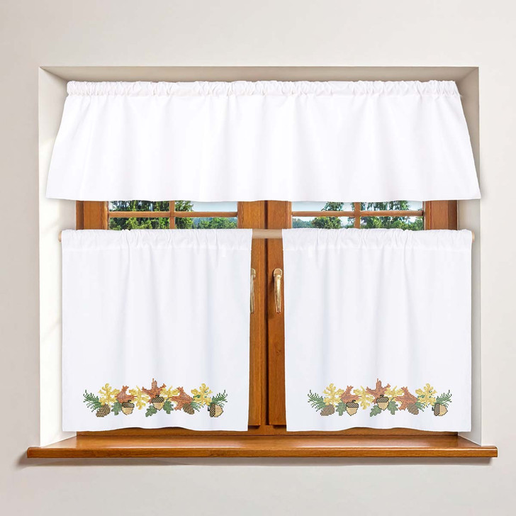 TK-Autumn Arboreal Cafe Curtains