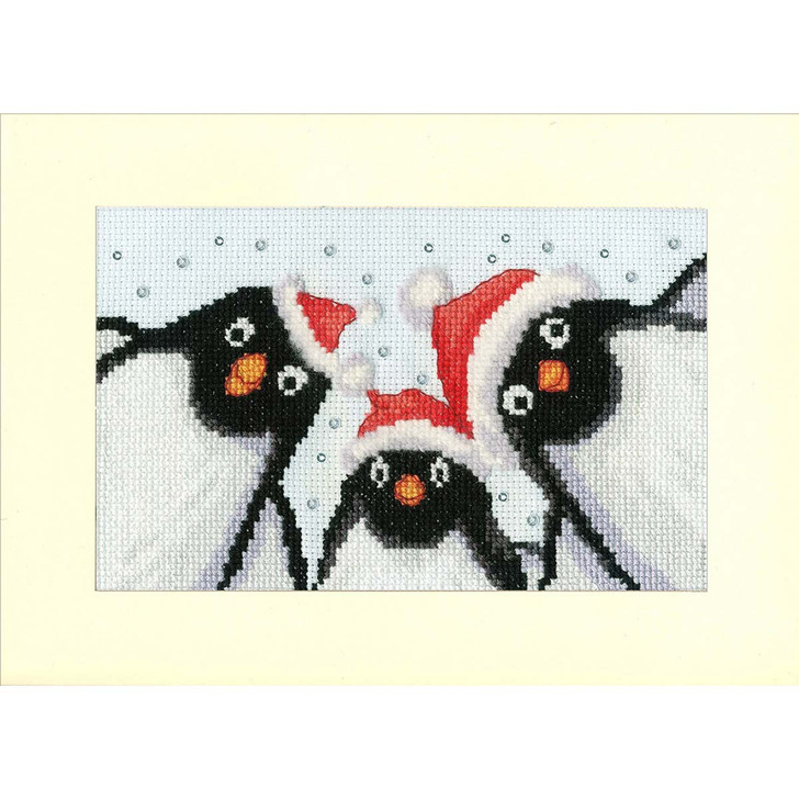 Bothy Threads Penguin Selfie Christmas Card Counted Cross-Stitch Kit