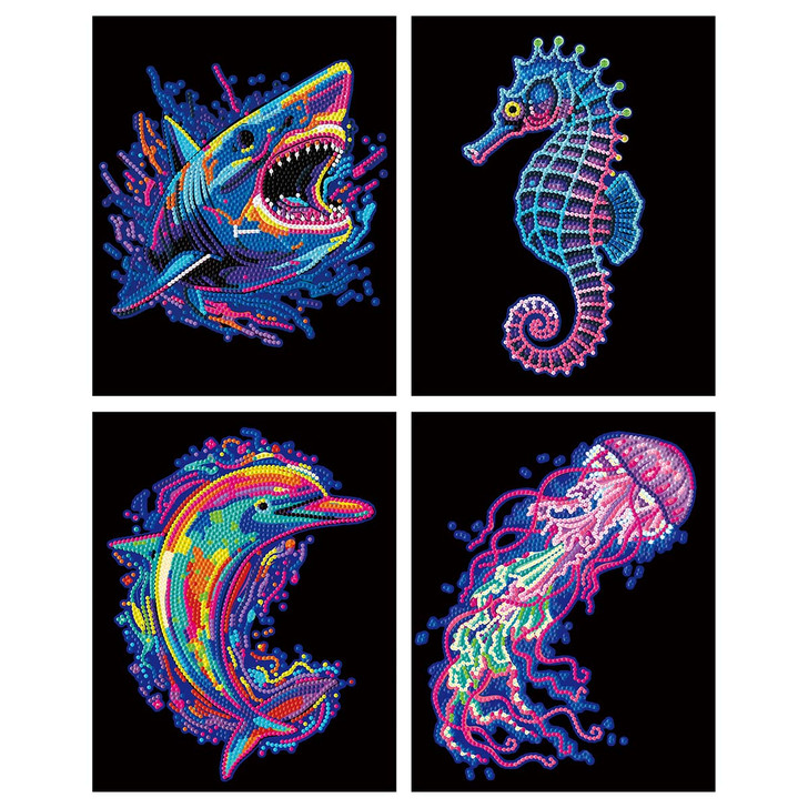 Diamond Dotz Neon Flock Sea Life Diamond Painting