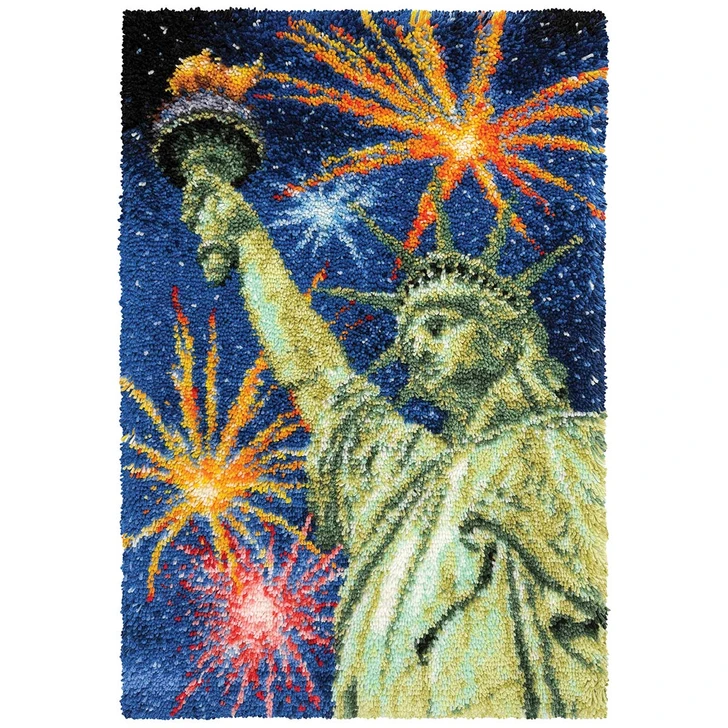 Herrschners Lady Liberty Rug Latch Hook Kit