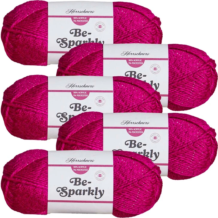 Herrschners Be-Sparkly-Bag of 5 Yarn Pack