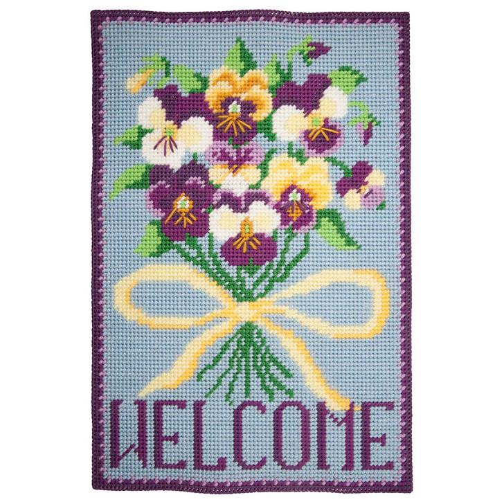 Herrschners Perfect Pansies Wall Hanging Free Download
