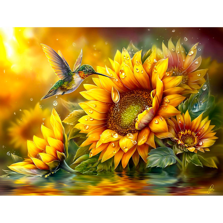 SunsOut Sunflower Visitor Jigsaw Puzzle