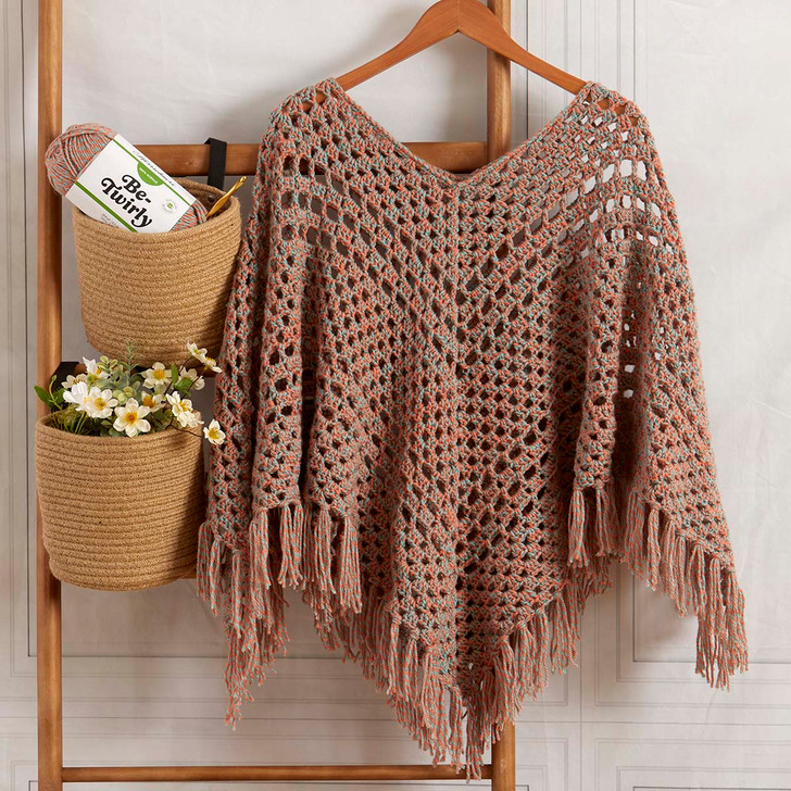 Herrschners Twisted Breeze Poncho Crochet Kit