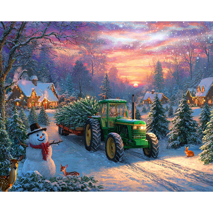 Springbok John Deere Bringing Home Christmas Jigsaw Puzzle
