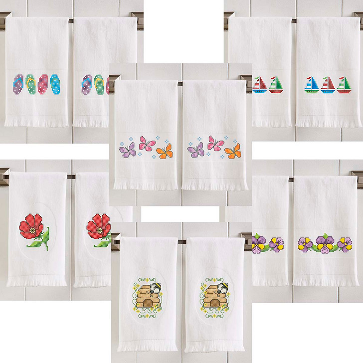 Herrschners Golden Hour Towel Collection Stamped Cross-Stitch