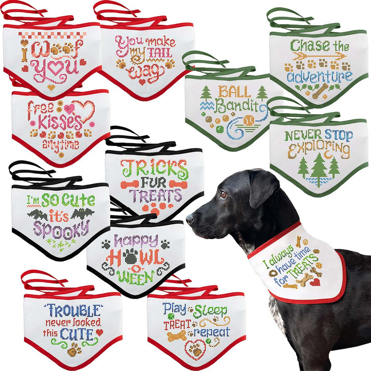 Herrschners Pet Bandana Bundle Stamped Cross-Stitch