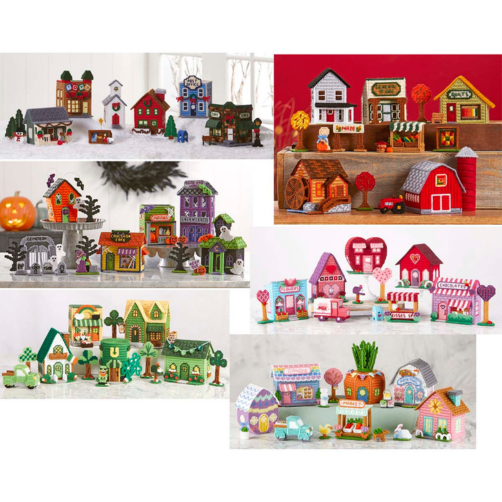 Herrschners The All-Season Village Bundle Plastic Canvas