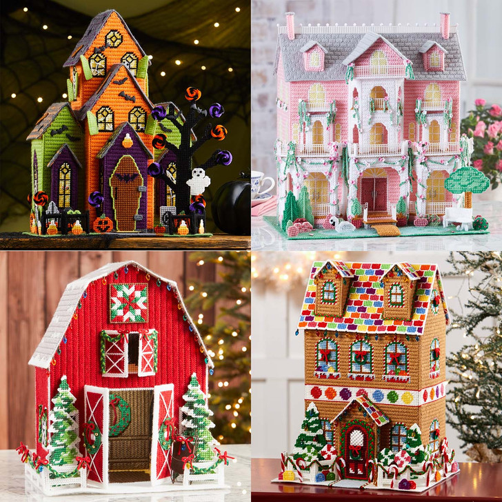 Herrschners Holidays Villages Set Plastic Canvas