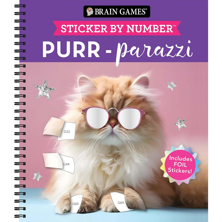 Brain Games Purr-Parazzi Sticker by Number