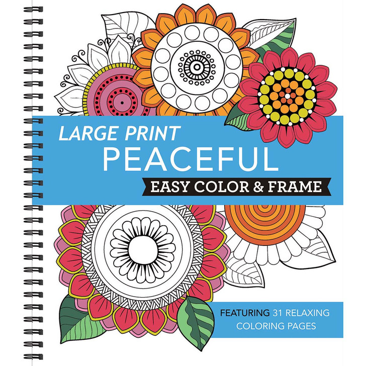 Brain Games Large Print Peaceful Coloring Book