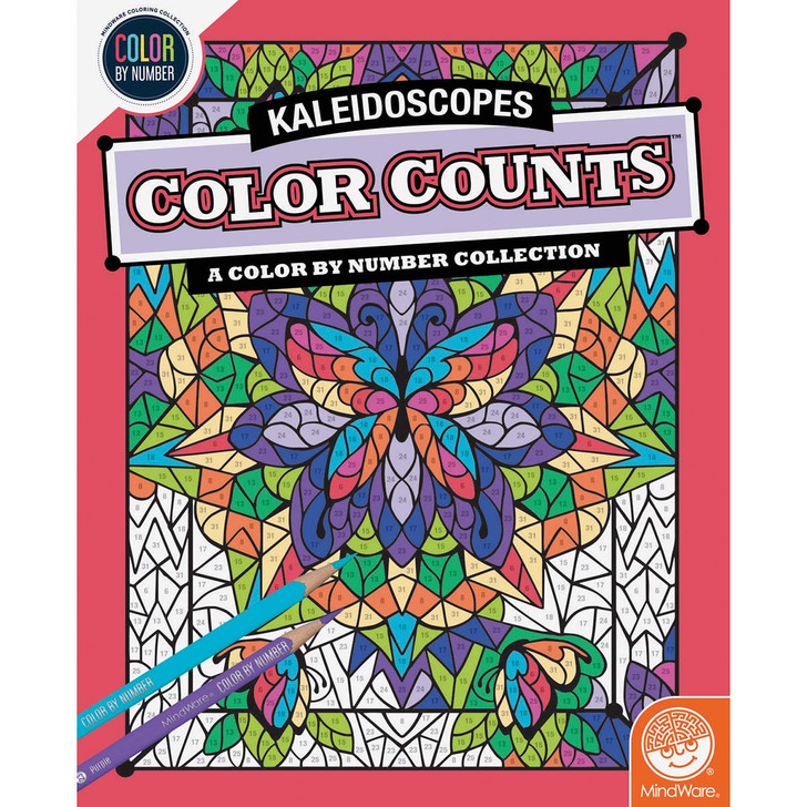 MindWare  Kaleidoscope Color by Number Coloring Book