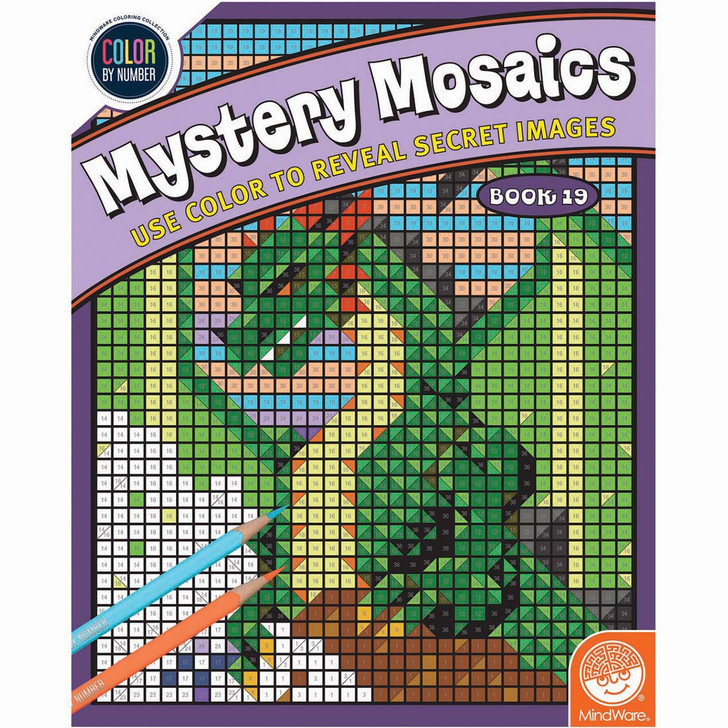 MindWare  Mystery Mosaics # 19 Color by Number Coloring Book