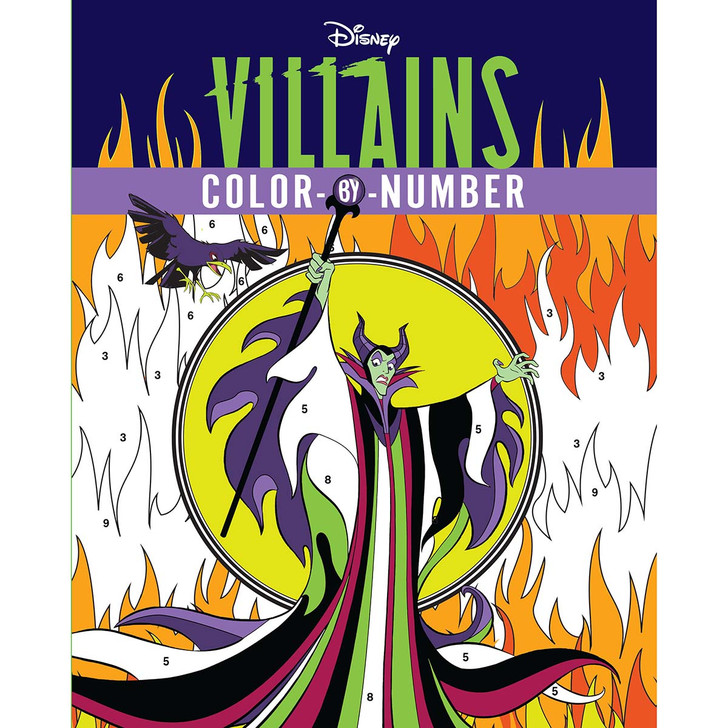 Simon & Schuster Disney Villains Color by Number Coloring Book