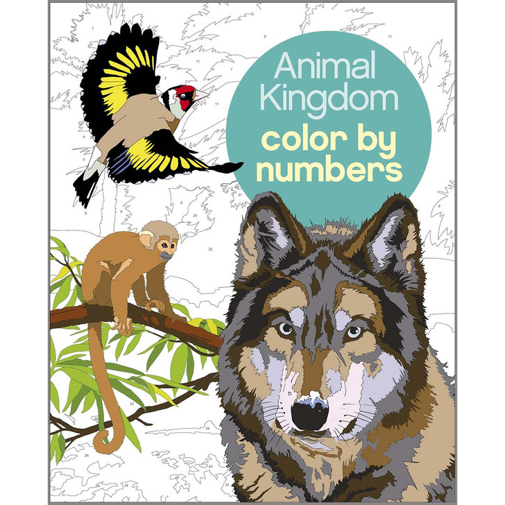 Simon & Schuster Animal Kingdom Color by Number Coloring Book
