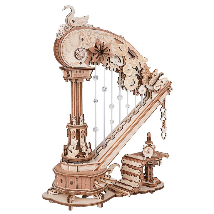 Robotime Magic Harp Music Box Model - Wood