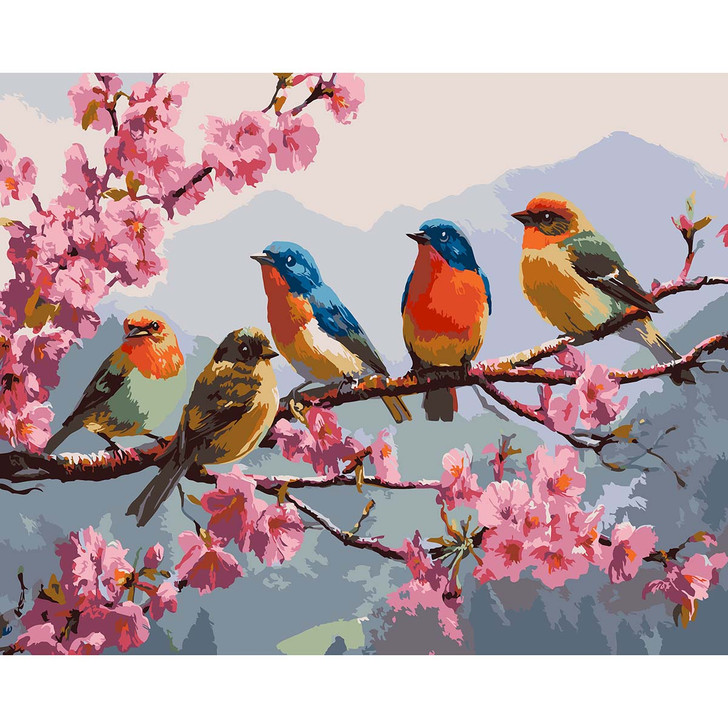 Figured Art  The Band of Songbirds Paint by Number Kit