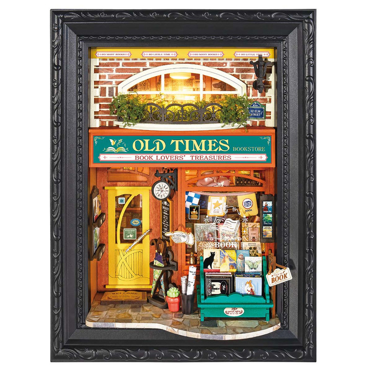 Robotime Old Times Bookstore Model - Wood