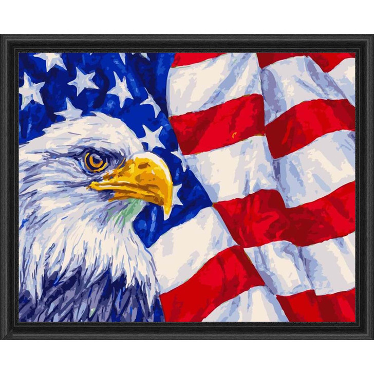 Adbrain National Symbol of the USA Kit & Frame Paint by Number Kit
