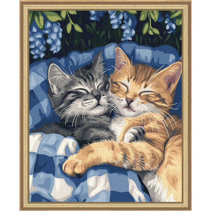 Adbrain Snuggly Companions Kit & Frame Paint by Number Kit