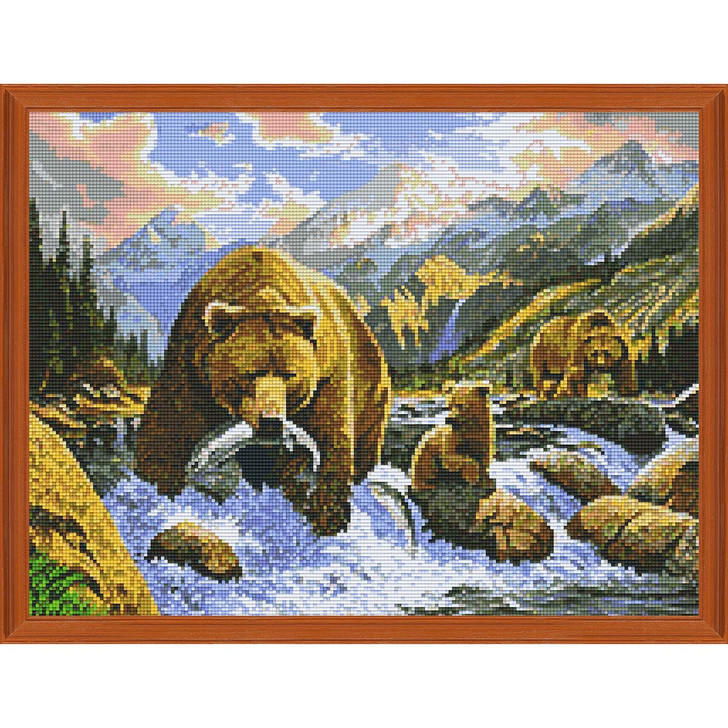 PixelHobby Bear & Cubs Kit & Frame Mosaic Art Kit