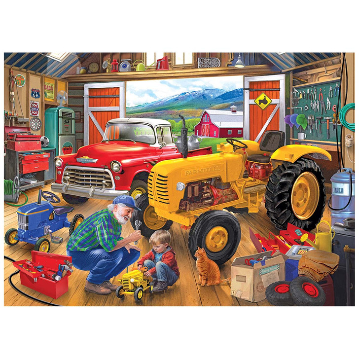 Rose Art Grandpa's Garage Jigsaw Puzzle