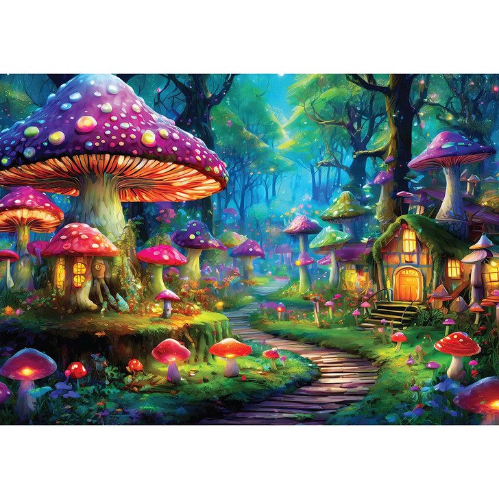 Rose Art Mushroom Path Jigsaw Puzzle