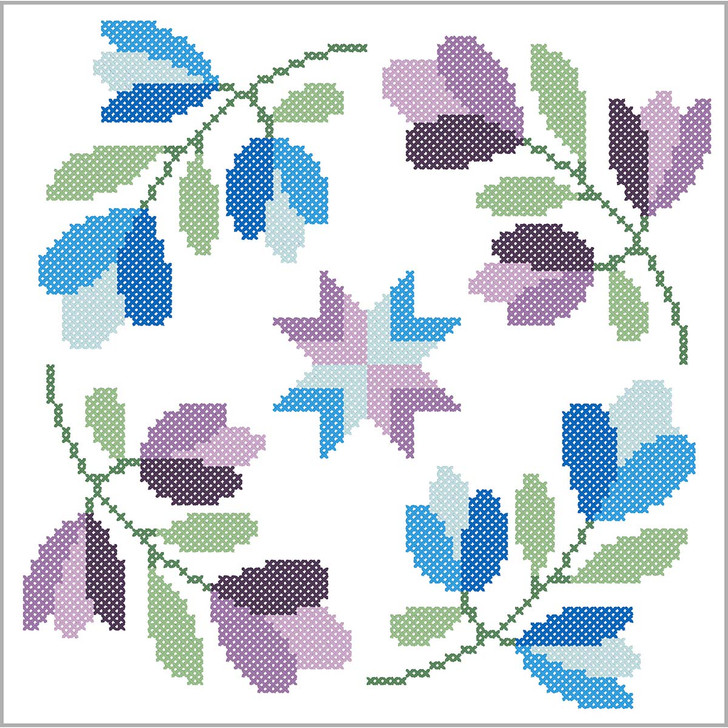 Herrschners Lavender Blue Quilt Block Thread Kit