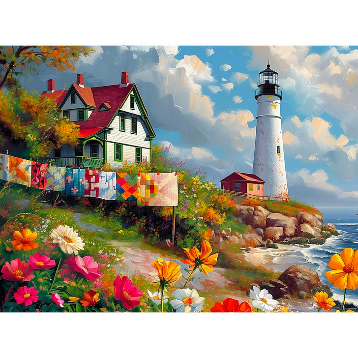 SunsOut Lighthouse Quilts Jigsaw Puzzle