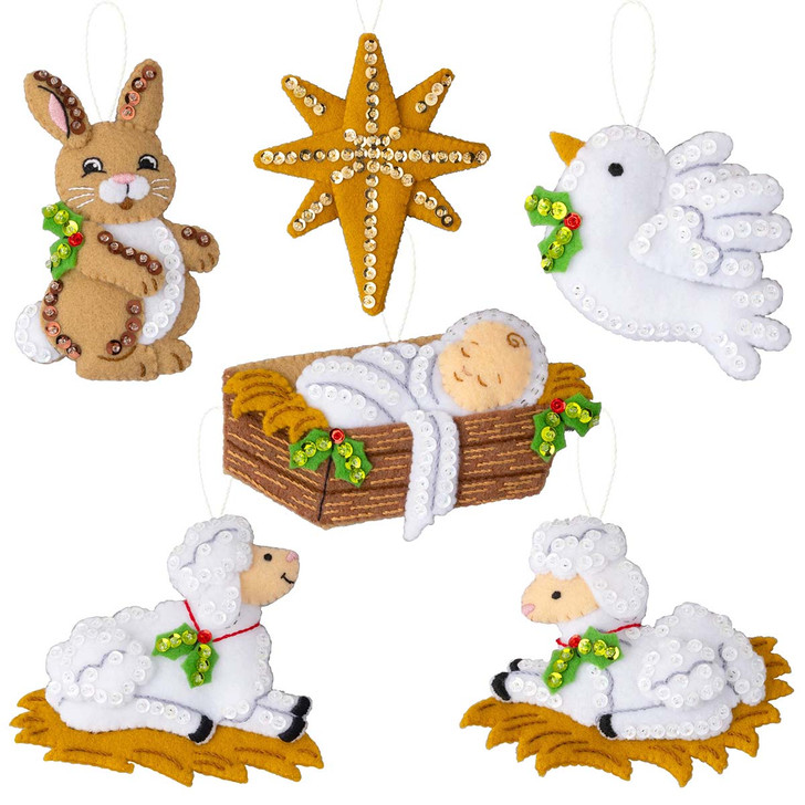 Bucilla Little Blessed Nativity Felt & Sequin Kit