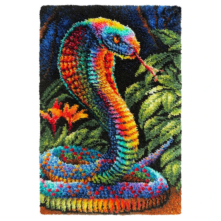 Herrschners Rainbow Cobra Latch Hook Kit