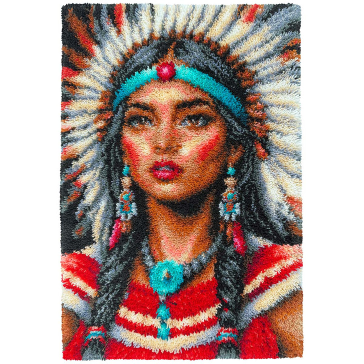 Herrschners Native American Princess Latch Hook Kit