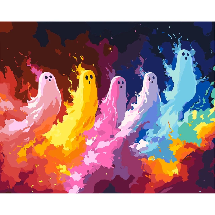 Craftoria Swirling Haunt Paint by Number Kit