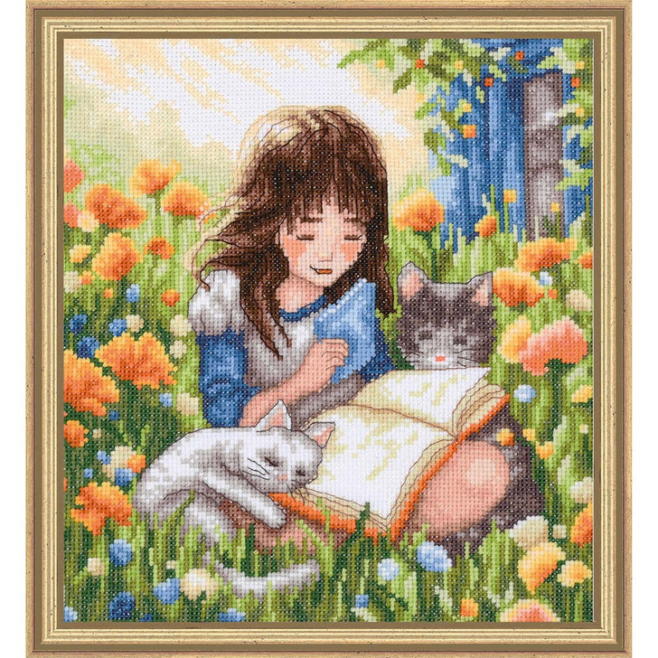 Vervaco Relaxing in the Garden CCS Counted Cross-Stitch Kit