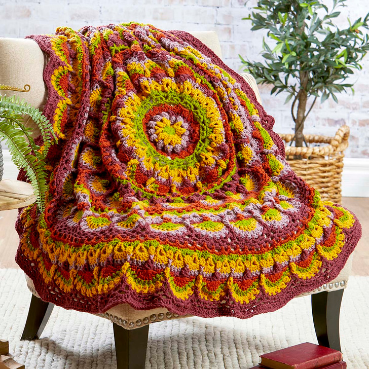 Herrschners Fall Florals Throw Crochet Kit