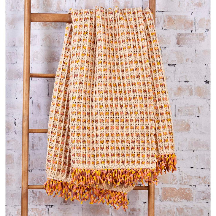 Herrschners Golden Prairie Throw Crochet Kit