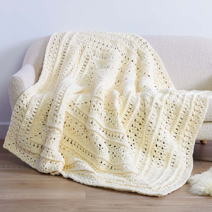 Bernat Study of Snow Blanket Crochet Kit