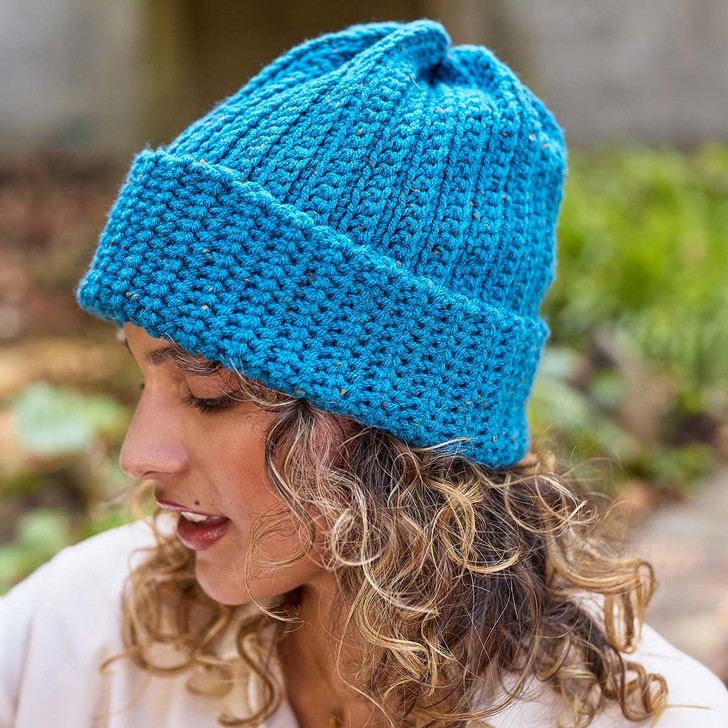 Premier Tweed Ribbed Beanie Crochet Kit