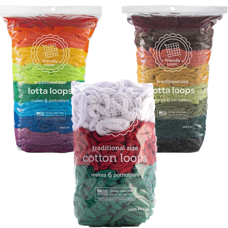 Friendly Loom Potholder Loom Lotta Loops Refills Craft Kit