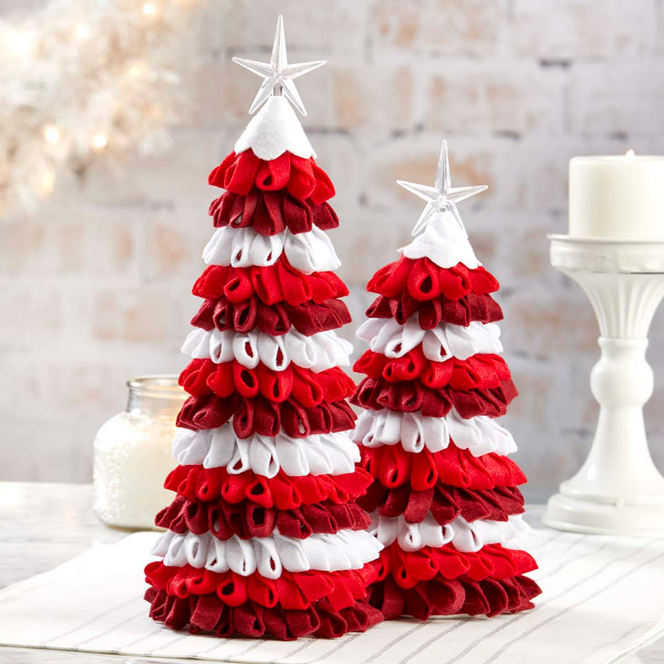 Herrschners Ruby Pines No Sew Trees Felt Kit