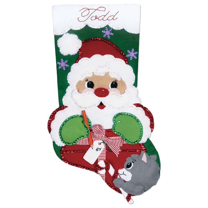 Design Works Santa's Present Christmas Stocking Kit
