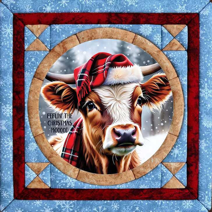 Quilt Magic Christmas Cow No-Sew Quilt Kit