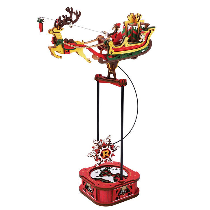 Robotime Santa on Sleigh Pendulum Model - Wood