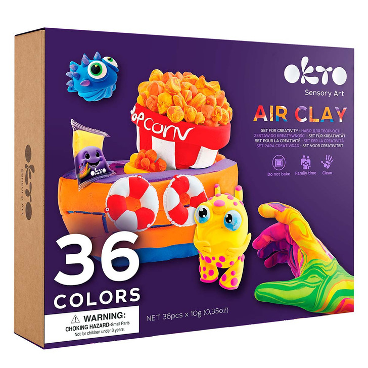 OKTO Air Clay Set for Creativity - 36 colors