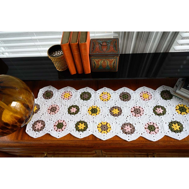 Lion Brand Hexagon Table Runner Crochet Kit