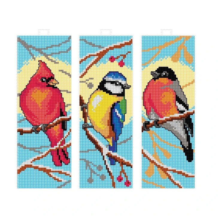 Herrschners Bookmarks Birds Counted Cross-Stitch Kit