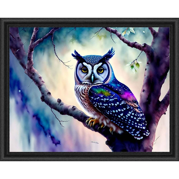 Sunrays Creations Needlearts Beautiful Owl in a Tree Chart & Fabric Counted Cross-Stitch