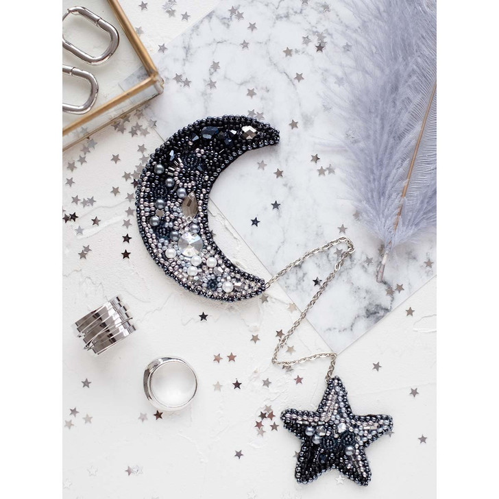 Abris Art Moon Brooch Bead Embroidery Kit