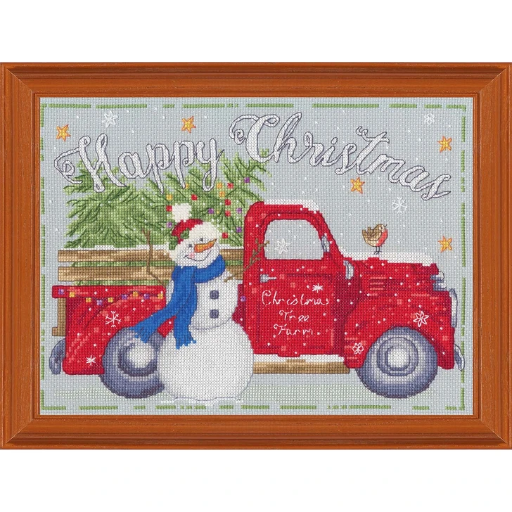 Bothy Threads Christmas Tree Farm Kit & Frame Counted Cross-Stitch Kit